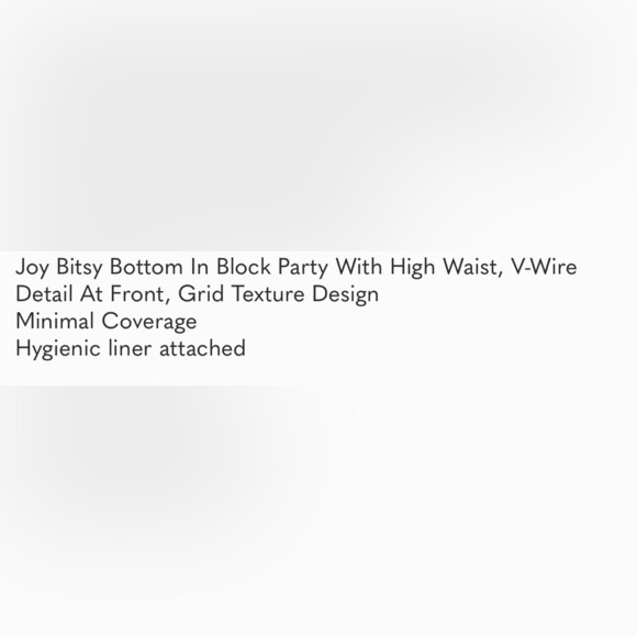 NWT L*Space Joy Bitsy Bikini Bottom in‎ Block Party Front Tie - Picture 7 of 8